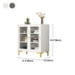Engineered Wood Glam Buffet Stand Glass Doors Adjustable Shelving Sideboard Cabinet Clearhalo 'buffet_sideboard' 'Buffets & Sideboards' 'Furniture' 'furniture_buffet_sideboard' 'Kitchen & Dining Furniture' 4948898
