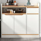 Modern Living Room Buffet/Console Open Storage Cabinets Sideboard Table White-Wood 35"L x 12"W x 35"H Clearhalo 'buffet_sideboard' 'Buffets & Sideboards' 'Furniture' 'furniture_buffet_sideboard' 'Kitchen & Dining Furniture' 4948913