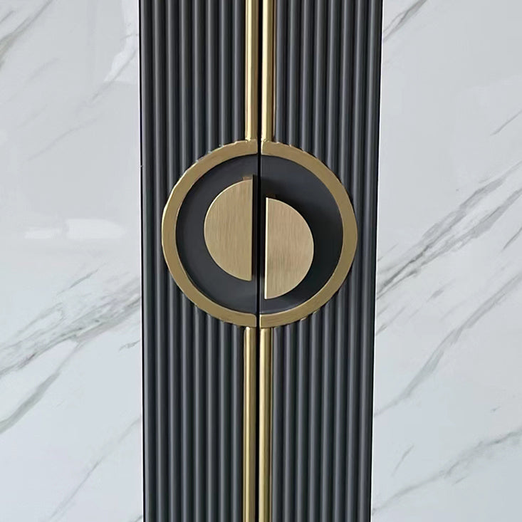 Glam Style Dining Server Stone Top 36-inch Height Buffet Server for Kitchen Clearhalo 'buffet_sideboard' 'Buffets & Sideboards' 'Furniture' 'furniture_buffet_sideboard' 'Kitchen & Dining Furniture' 4948955