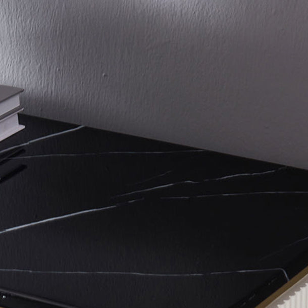 Glam Style Dining Server Stone Top 36-inch Height Buffet Server for Kitchen Clearhalo 'buffet_sideboard' 'Buffets & Sideboards' 'Furniture' 'furniture_buffet_sideboard' 'Kitchen & Dining Furniture' 4948957