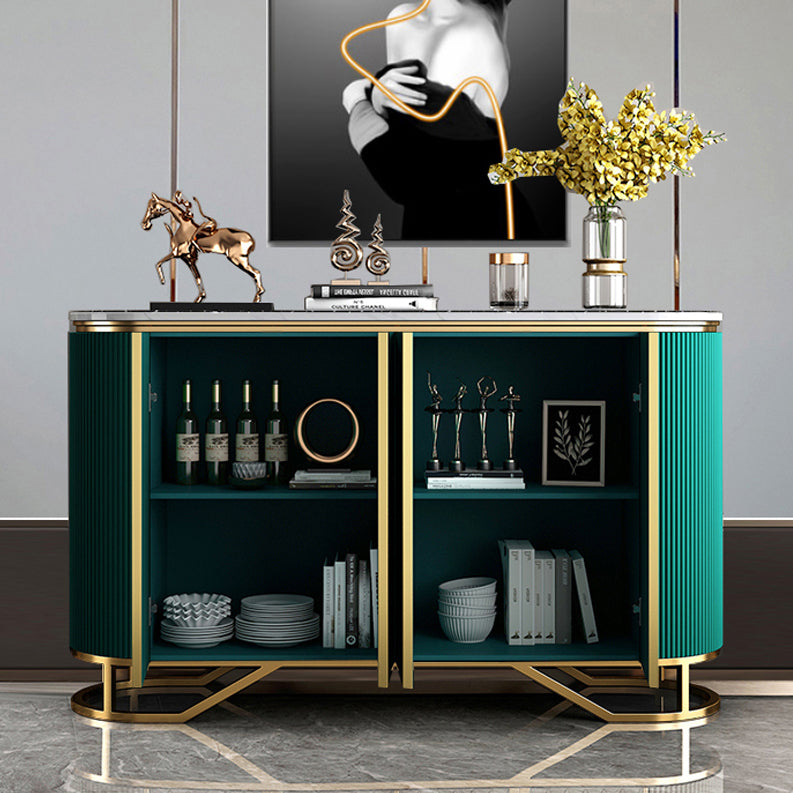 Glam Style Dining Server Stone Top 36-inch Height Buffet Server for Kitchen Clearhalo 'buffet_sideboard' 'Buffets & Sideboards' 'Furniture' 'furniture_buffet_sideboard' 'Kitchen & Dining Furniture' 4948960