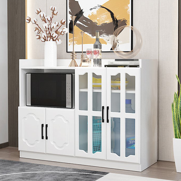 Glass Door Wood Sideboard Modern Credenza with Storage for Kitchen Clearhalo 'buffet_sideboard' 'Buffets & Sideboards' 'Furniture' 'furniture_buffet_sideboard' 'Kitchen & Dining Furniture' 4948983