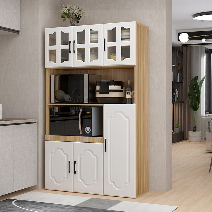 Glass Door Wood Sideboard Modern Credenza with Storage for Kitchen Clearhalo 'buffet_sideboard' 'Buffets & Sideboards' 'Furniture' 'furniture_buffet_sideboard' 'Kitchen & Dining Furniture' 4948987