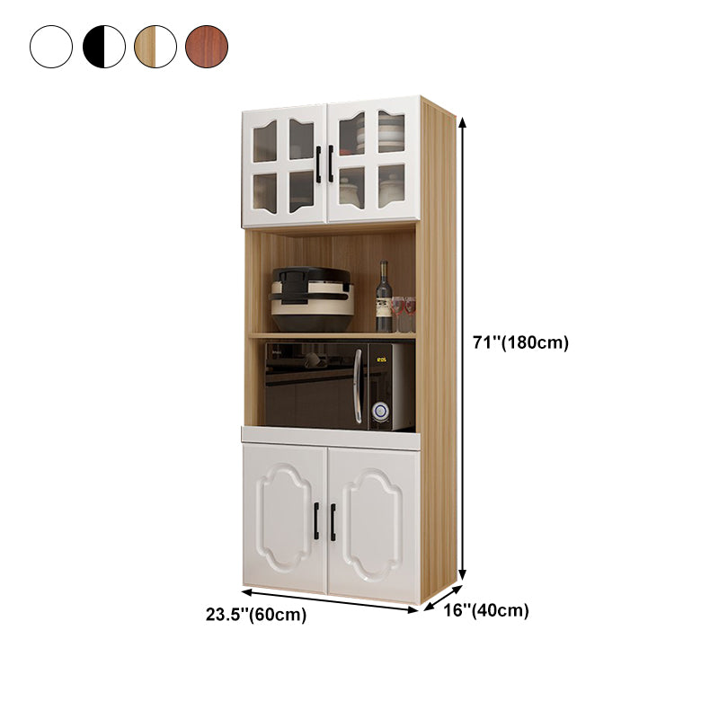 Glass Door Wood Sideboard Modern Credenza with Storage for Kitchen Clearhalo 'buffet_sideboard' 'Buffets & Sideboards' 'Furniture' 'furniture_buffet_sideboard' 'Kitchen & Dining Furniture' 4949001