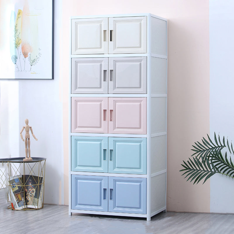 Modern Plastic Cabinets Sideboard Buffet Multicolored Living Room Buffet 16"L x 59"W x 26"H Clearhalo 'buffet_sideboard' 'Buffets & Sideboards' 'Furniture' 'furniture_buffet_sideboard' 'Kitchen & Dining Furniture' 4949012