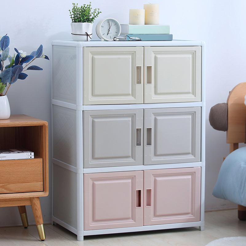 Modern Plastic Cabinets Sideboard Buffet Multicolored Living Room Buffet Clearhalo 'buffet_sideboard' 'Buffets & Sideboards' 'Furniture' 'furniture_buffet_sideboard' 'Kitchen & Dining Furniture' 4949020