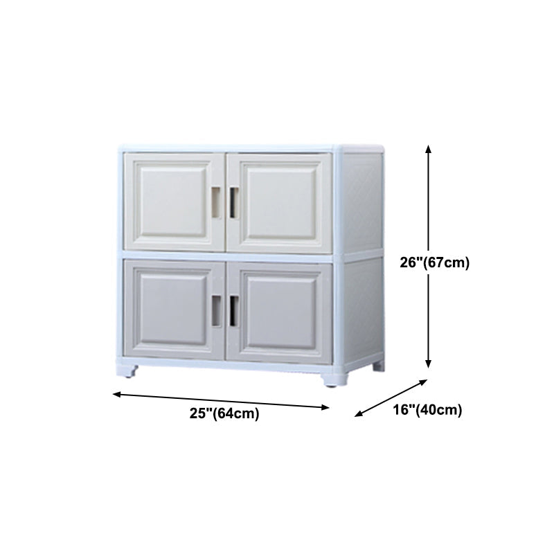 Modern Plastic Cabinets Sideboard Buffet Multicolored Living Room Buffet Clearhalo 'buffet_sideboard' 'Buffets & Sideboards' 'Furniture' 'furniture_buffet_sideboard' 'Kitchen & Dining Furniture' 4949021