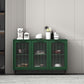 Glass Door Wood Sideboard Modern Server Cabinet with Storage for Living Room Green 47"L x 12"W x 31"H Clearhalo 'buffet_sideboard' 'Buffets & Sideboards' 'Furniture' 'furniture_buffet_sideboard' 'Kitchen & Dining Furniture' 4949044