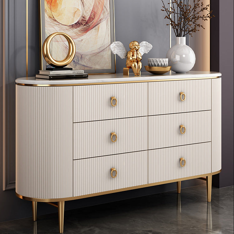Glam Style Buffet Sideboard with Engineered Wood Drawers and Storage for Dining Room Clearhalo 'buffet_sideboard' 'Buffets & Sideboards' 'Furniture' 'furniture_buffet_sideboard' 'Kitchen & Dining Furniture' 4949047