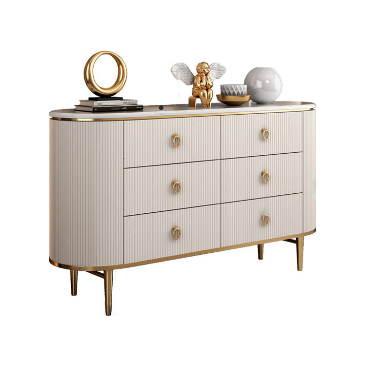 Glam Style Buffet Sideboard with Engineered Wood Drawers and Storage for Dining Room Clearhalo 'buffet_sideboard' 'Buffets & Sideboards' 'Furniture' 'furniture_buffet_sideboard' 'Kitchen & Dining Furniture' 4949053