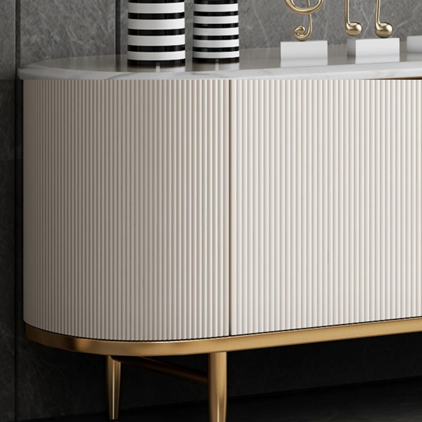 Glam Style Buffet Sideboard with Engineered Wood Drawers and Storage for Dining Room Clearhalo 'buffet_sideboard' 'Buffets & Sideboards' 'Furniture' 'furniture_buffet_sideboard' 'Kitchen & Dining Furniture' 4949054