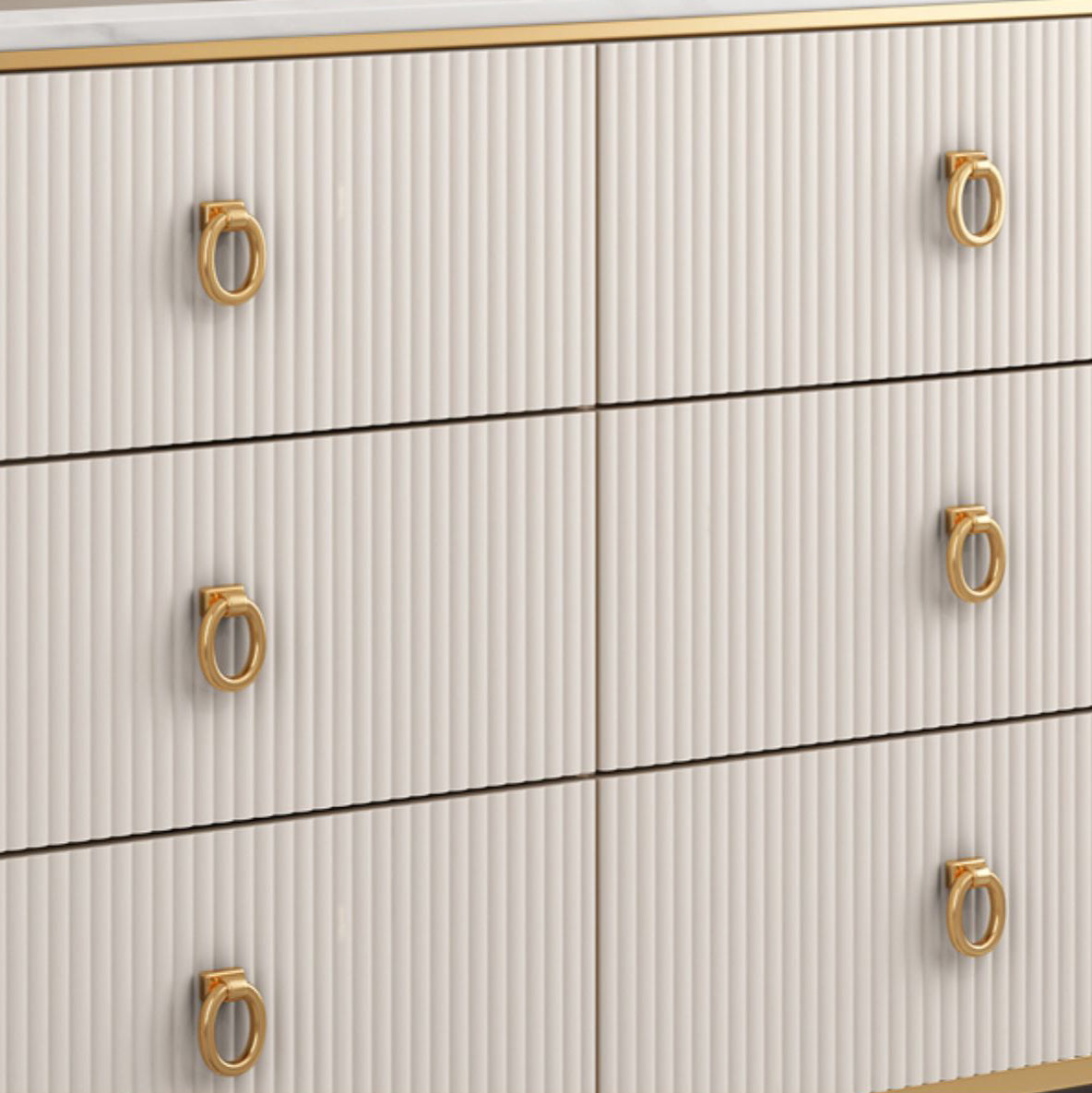 Glam Style Buffet Sideboard with Engineered Wood Drawers and Storage for Dining Room Clearhalo 'buffet_sideboard' 'Buffets & Sideboards' 'Furniture' 'furniture_buffet_sideboard' 'Kitchen & Dining Furniture' 4949056