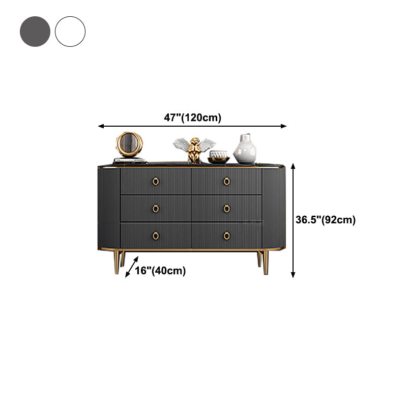 Glam Style Buffet Sideboard with Engineered Wood Drawers and Storage for Dining Room Clearhalo 'buffet_sideboard' 'Buffets & Sideboards' 'Furniture' 'furniture_buffet_sideboard' 'Kitchen & Dining Furniture' 4949058