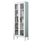 Modern Kitchen Server 71" Height Glass Door Dining Server for Living Room 26"L x 12"W x 71"H White Clearhalo 'buffet_sideboard' 'Buffets & Sideboards' 'furn' 'furn_buffet_sideboard' 'Furniture' 'furniture_buffet_sideboard' 'Kitchen & Dining Furniture' 4949115