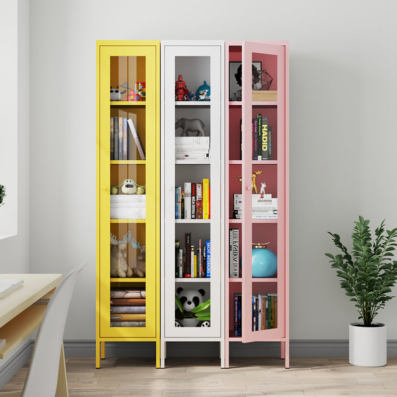 Modern Kitchen Server 71" Height Glass Door Dining Server for Living Room Clearhalo 'buffet_sideboard' 'Buffets & Sideboards' 'furn' 'furn_buffet_sideboard' 'Furniture' 'furniture_buffet_sideboard' 'Kitchen & Dining Furniture' 4949122