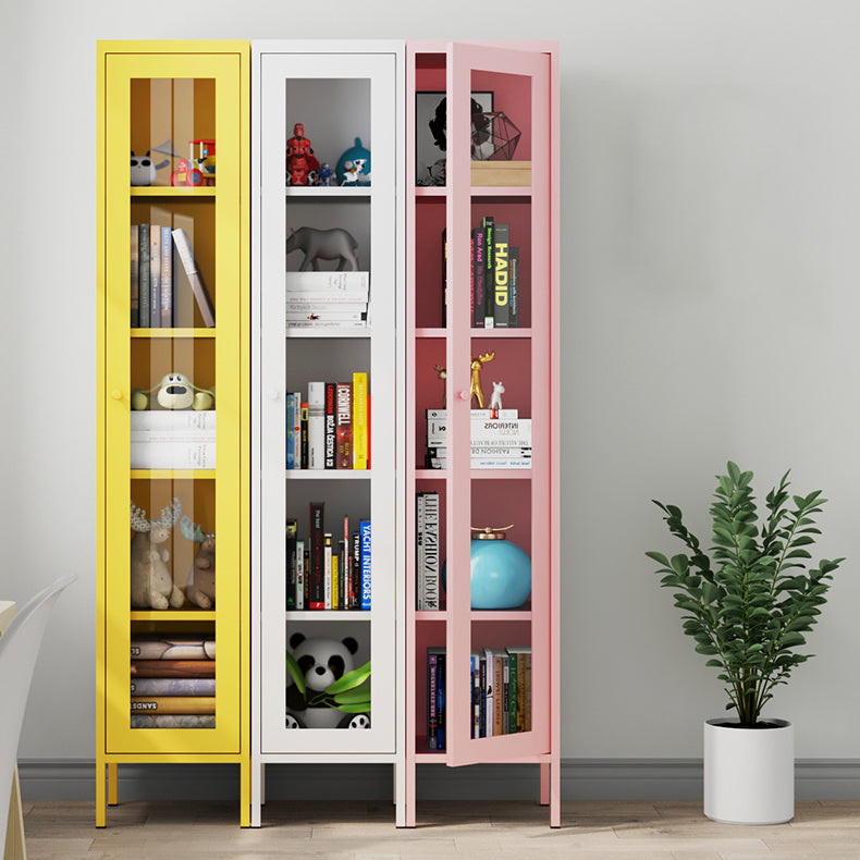 Modern Kitchen Server 71" Height Glass Door Dining Server for Living Room Clearhalo 'buffet_sideboard' 'Buffets & Sideboards' 'furn' 'furn_buffet_sideboard' 'Furniture' 'furniture_buffet_sideboard' 'Kitchen & Dining Furniture' 4949127