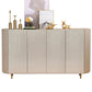 Glam Cabinets Dining Buffet Living Room Birch Solid Wood Buffet Sideboard 63"L x 16"W x 39"H Champagne Clearhalo 'buffet_sideboard' 'Buffets & Sideboards' 'furn' 'furn_buffet_sideboard' 'Furniture' 'furniture_buffet_sideboard' 'Kitchen & Dining Furniture' 4949133