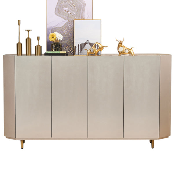 Glam Cabinets Dining Buffet Living Room Birch Solid Wood Buffet Sideboard 63"L x 16"W x 39"H Champagne Clearhalo 'buffet_sideboard' 'Buffets & Sideboards' 'furn' 'furn_buffet_sideboard' 'Furniture' 'furniture_buffet_sideboard' 'Kitchen & Dining Furniture' 4949133