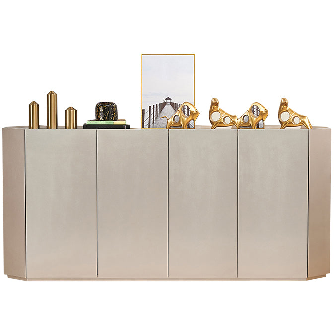 Glam Cabinets Dining Buffet Living Room Birch Solid Wood Buffet Sideboard 63"L x 16"W x 35"H Champagne Clearhalo 'buffet_sideboard' 'Buffets & Sideboards' 'furn' 'furn_buffet_sideboard' 'Furniture' 'furniture_buffet_sideboard' 'Kitchen & Dining Furniture' 4949146