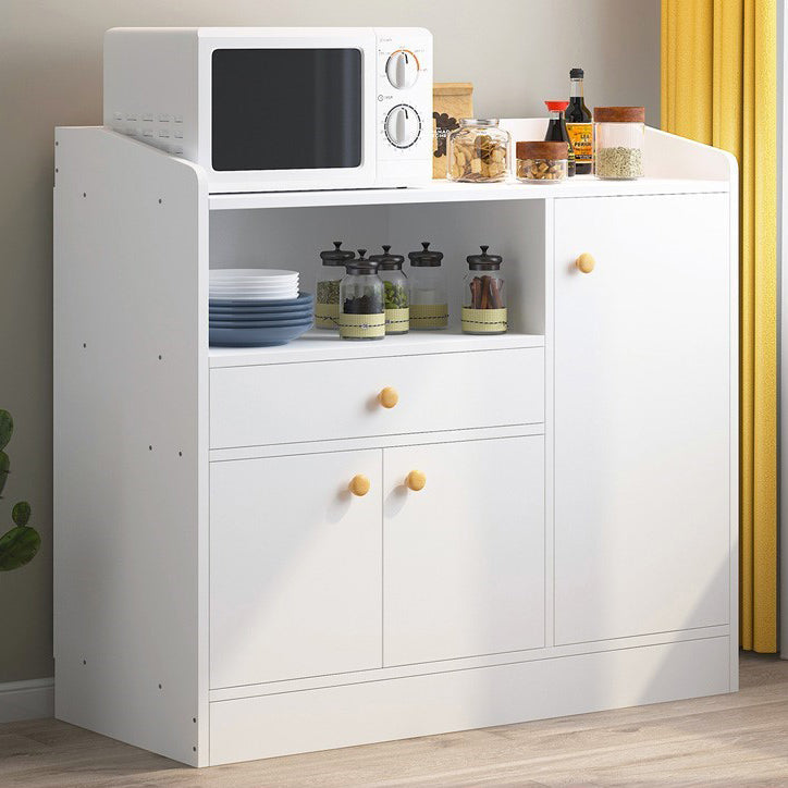 Wood Kitchen Sideboard Cabinet Modern Credenza with Drawer and Storage 31"L x 12"W x 31"H White Clearhalo 'buffet_sideboard' 'Buffets & Sideboards' 'furn' 'furn_buffet_sideboard' 'Furniture' 'furniture_buffet_sideboard' 'Kitchen & Dining Furniture' 4949172