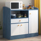 Wood Kitchen Sideboard Cabinet Modern Credenza with Drawer and Storage 31"L x 12"W x 31"H White-Blue Clearhalo 'buffet_sideboard' 'Buffets & Sideboards' 'furn' 'furn_buffet_sideboard' 'Furniture' 'furniture_buffet_sideboard' 'Kitchen & Dining Furniture' 4949176