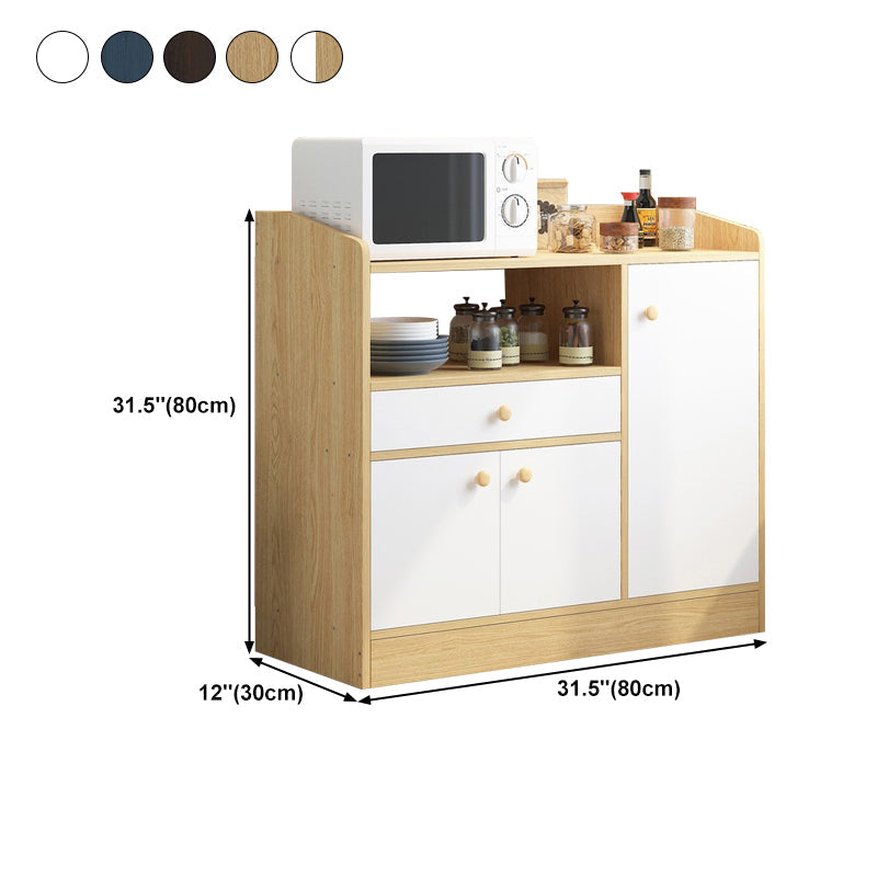 Wood Kitchen Sideboard Cabinet Modern Credenza with Drawer and Storage Clearhalo 'buffet_sideboard' 'Buffets & Sideboards' 'furn' 'furn_buffet_sideboard' 'Furniture' 'furniture_buffet_sideboard' 'Kitchen & Dining Furniture' 4949177