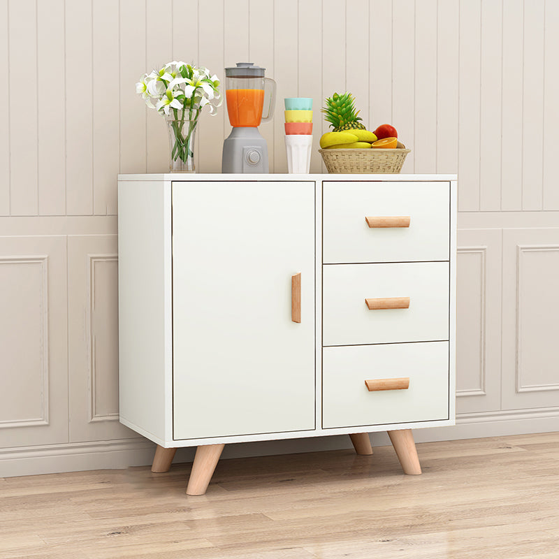 Modern Style Sideboard with Wooden Drawers and Storage Side Board for Dining Room 31"L x 14"W x 31"H Off-White Clearhalo 'buffet_sideboard' 'Buffets & Sideboards' 'furn' 'furn_buffet_sideboard' 'Furniture' 'furniture_buffet_sideboard' 'Kitchen & Dining Furniture' 4949228