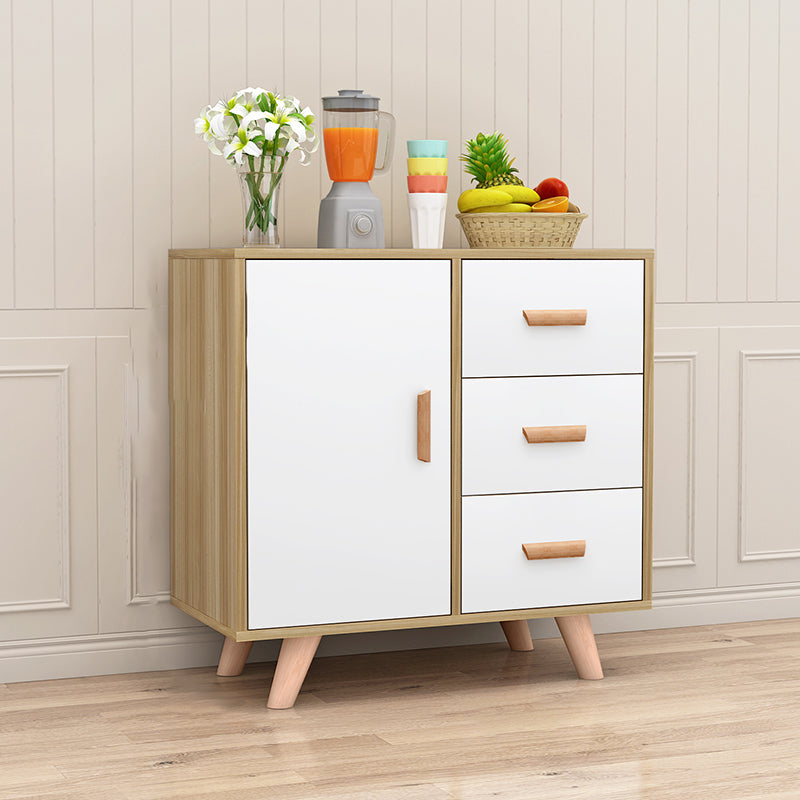 Modern Style Sideboard with Wooden Drawers and Storage Side Board for Dining Room 31"L x 14"W x 31"H White Clearhalo 'buffet_sideboard' 'Buffets & Sideboards' 'furn' 'furn_buffet_sideboard' 'Furniture' 'furniture_buffet_sideboard' 'Kitchen & Dining Furniture' 4949233