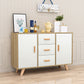 Modern Style Sideboard with Wooden Drawers and Storage Side Board for Dining Room 47"L x 14"W x 31"H White Clearhalo 'buffet_sideboard' 'Buffets & Sideboards' 'furn' 'furn_buffet_sideboard' 'Furniture' 'furniture_buffet_sideboard' 'Kitchen & Dining Furniture' 4949235