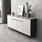 2 Drawers Wood Doors Sideboard Modern 33.5" High Side Board for Kitchen Clearhalo 'buffet_sideboard' 'Buffets & Sideboards' 'Furniture' 'furniture_buffet_sideboard' 'Kitchen & Dining Furniture' 4949241