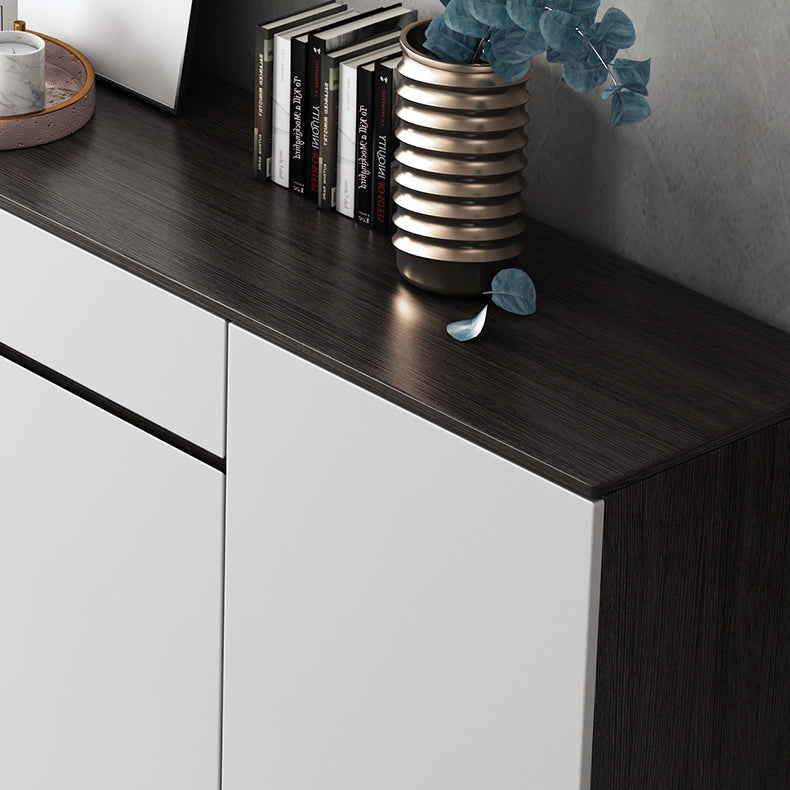 2 Drawers Wood Doors Sideboard Modern 33.5" High Side Board for Kitchen Clearhalo 'buffet_sideboard' 'Buffets & Sideboards' 'Furniture' 'furniture_buffet_sideboard' 'Kitchen & Dining Furniture' 4949248