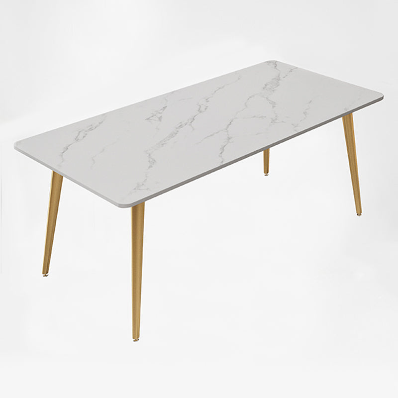 Modern Style Office Desk Home Rectangular Sintered Stone Writing Desk White Clearhalo 'Furniture' 'furniture_office_desk' 'Office Desks' 'Office Furniture' 'office_desk' 4950135