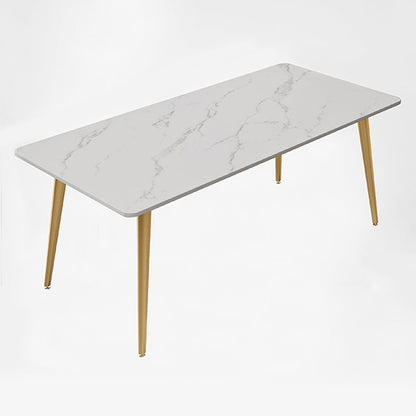 Modern Style Office Desk Home Rectangular Sintered Stone Writing Desk White Clearhalo 'Furniture' 'furniture_office_desk' 'Office Desks' 'Office Furniture' 'office_desk' 4950135
