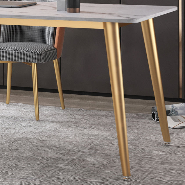 Modern Style Office Desk Home Rectangular Sintered Stone Writing Desk Clearhalo 'Furniture' 'furniture_office_desk' 'Office Desks' 'Office Furniture' 'office_desk' 4950138