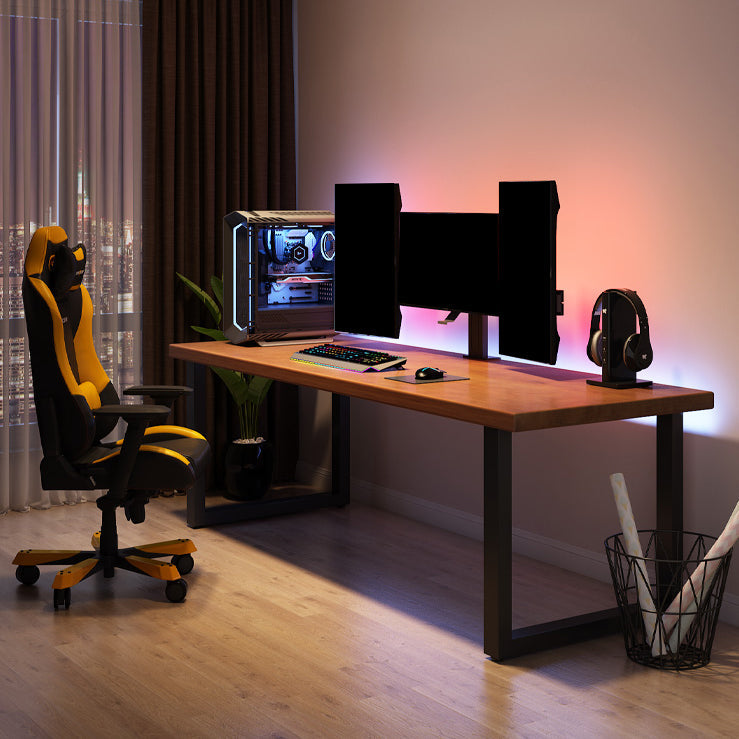 Modern Style Office Desk Rectangle Solid Wood Desk for Home Use 63"L x 27.6"W x 29.5"H Clearhalo 'Furniture' 'furniture_office_desk' 'Office Desks' 'Office Furniture' 'office_desk' 4950148