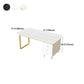 Metal Base Writing Desk Glam Style Office Desk with 3-drawer Clearhalo 'Furniture' 'furniture_office_desk' 'Office Desks' 'Office Furniture' 'office_desk' 4950189