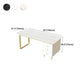 Metal Base Writing Desk Glam Style Office Desk with 3-drawer Clearhalo 'Furniture' 'furniture_office_desk' 'Office Desks' 'Office Furniture' 'office_desk' 4950193