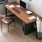 Rectangular Solid Wood Desk with Pine Wood Top and Black Legs Clearhalo 'Furniture' 'furniture_office_desk' 'Office Desks' 'Office Furniture' 'office_desk' 4950205
