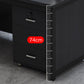 Rectangular Modern Computer Desk Manufactured Wood Desk with Locking Drawer Clearhalo 'Furniture' 'furniture_office_desk' 'Office Desks' 'Office Furniture' 'office_desk' 4950275