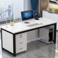 Rectangular Modern Computer Desk Manufactured Wood Desk with Locking Drawer Clearhalo 'Furniture' 'furniture_office_desk' 'Office Desks' 'Office Furniture' 'office_desk' 4950276
