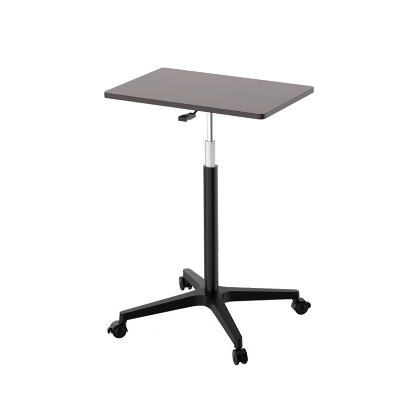 Rectangular Standing Desk Manufactured Wood Adjustable Desk with Caster Wheels Black-Brown Clearhalo 'Furniture' 'furniture_office_desk' 'Office Desks' 'Office Furniture' 'office_desk' 4950323
