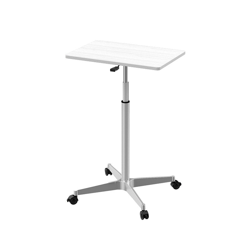 Rectangular Standing Desk Manufactured Wood Adjustable Desk with Caster Wheels White Clearhalo 'Furniture' 'furniture_office_desk' 'Office Desks' 'Office Furniture' 'office_desk' 4950326