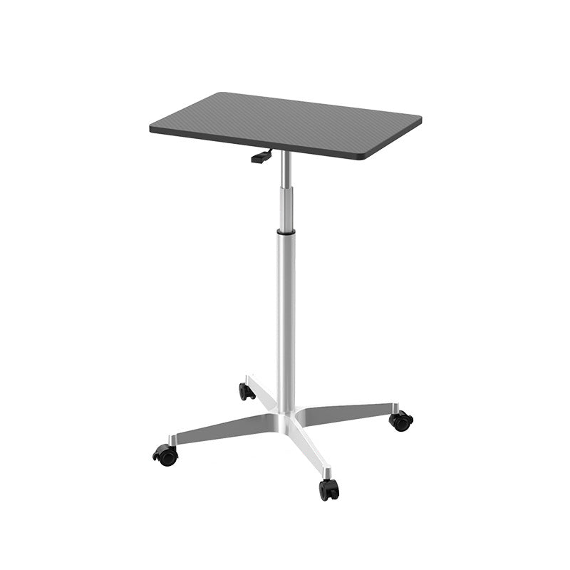 Rectangular Standing Desk Manufactured Wood Adjustable Desk with Caster Wheels White-Black Clearhalo 'Furniture' 'furniture_office_desk' 'Office Desks' 'Office Furniture' 'office_desk' 4950327