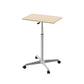 Rectangular Standing Desk Manufactured Wood Adjustable Desk with Caster Wheels White-Wood Clearhalo 'Furniture' 'furniture_office_desk' 'Office Desks' 'Office Furniture' 'office_desk' 4950329