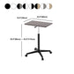 Rectangular Standing Desk Manufactured Wood Adjustable Desk with Caster Wheels Clearhalo 'Furniture' 'furniture_office_desk' 'Office Desks' 'Office Furniture' 'office_desk' 4950340