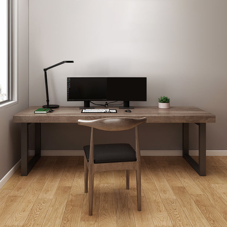 Contemporary Style Writing Desk Solid Wood Rectangular Home and Office Desk 55.1"L x 23.6"W x 29.5"H Clearhalo 'furn' 'furn_office_desk' 'Furniture' 'furniture_office_desk' 'Office Desks' 'Office Furniture' 'office_desk' 4950344