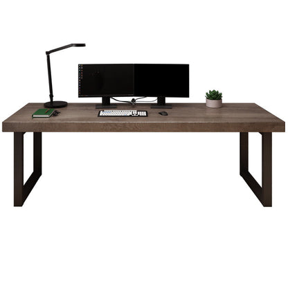 Contemporary Style Writing Desk Solid Wood Rectangular Home and Office Desk 86.6"L x 31.5"W x 29.5"H Clearhalo 'furn' 'furn_office_desk' 'Furniture' 'furniture_office_desk' 'Office Desks' 'Office Furniture' 'office_desk' 4950345