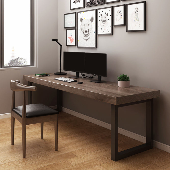 Contemporary Style Writing Desk Solid Wood Rectangular Home and Office Desk Clearhalo 'furn' 'furn_office_desk' 'Furniture' 'furniture_office_desk' 'Office Desks' 'Office Furniture' 'office_desk' 4950348