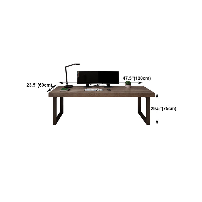 Contemporary Style Writing Desk Solid Wood Rectangular Home and Office Desk Clearhalo 'furn' 'furn_office_desk' 'Furniture' 'furniture_office_desk' 'Office Desks' 'Office Furniture' 'office_desk' 4950355