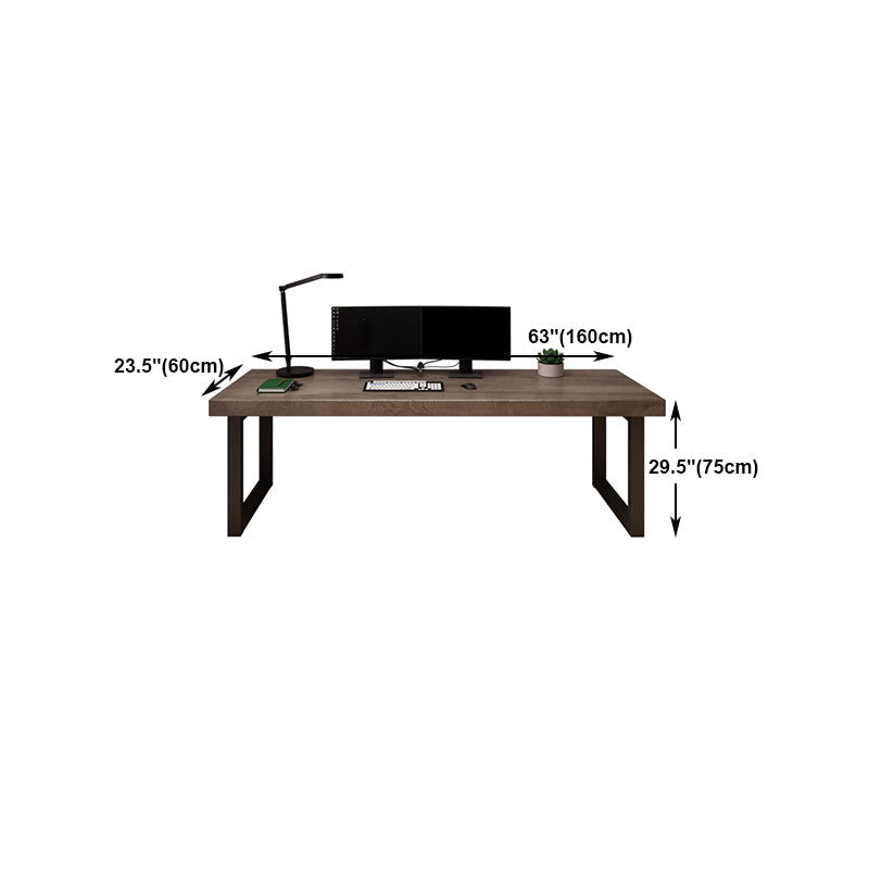 Contemporary Style Writing Desk Solid Wood Rectangular Home and Office Desk Clearhalo 'furn' 'furn_office_desk' 'Furniture' 'furniture_office_desk' 'Office Desks' 'Office Furniture' 'office_desk' 4950362